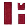 thumbnail image 1 of Better Trends Premium 3 Piece Bathroom Rug Set 100% Cotton, Extra Soft Tufted Bath Mat, Water Absorbent & Reversible Mat, Red Lux Collection, 1 of 2
