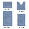 thumbnail image 1 of Better Trends Premium 4 Piece Bathroom Rug Set 100% Cotton, Extra Soft Tufted Bath Mat, Water Absorbent & Reversible Mat, Dark Blue Lux Collection, 1 of 2