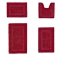 thumbnail image 1 of Better Trends Premium 4 Piece Bathroom Rug Set 100% Cotton, Extra Soft Tufted Bath Mat, Water Absorbent & Reversible Mat, Red Lux Collection, 1 of 2