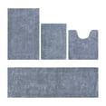 thumbnail image 1 of Better Trends Premium 4 Piece Bathroom Rug Set 100% Cotton, Extra Soft Tufted Bath Mat, Water Absorbent & Reversible Mat, Silver Lux Collection, 1 of 5