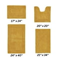 thumbnail image 1 of Better Trends Premium 4 Piece Bathroom Rug Set 100% Cotton, Extra Soft Tufted Bath Mat, Water Absorbent & Reversible Mat, Yellow Lux Collection, 1 of 2