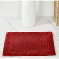 thumbnail image 1 of Better Trends 17" x 24" Premium Bathroom Rugs 100% Cotton Soft Reversible Tufted Bath Mat Water Absorbent Bath Rug Ideal for Bathroom Shower and Tub Use (Red) Edge Collection, 1 of 4