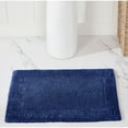 thumbnail image 1 of Better Trends 17" x 24" Premium Bathroom Rugs 100% Cotton Soft Reversible Tufted Bath Mat Water Absorbent Bath Rug Ideal for Bathroom Shower and Tub Use (Navy) Edge Collection, 1 of 4