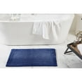 thumbnail image 1 of Better Trends 21" x 34" Premium Bathroom Rugs 100% Cotton Soft Reversible Tufted Bath Mat Water Absorbent Bath Rug Ideal for Bathroom Shower and Tub Use (Navy) Edge Collection, 1 of 4