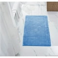 thumbnail image 1 of Better Trends 24" x 40" Premium Bathroom Rugs 100% Cotton Soft Reversible Tufted Bath Mat Water Absorbent Bath Rug Ideal for Bathroom Shower and Tub Use (Dark Blue) Edge Collection, 1 of 4