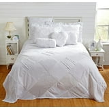 Better Trends Ruffled Chenille Bedspread Twin, White - Walmart.com