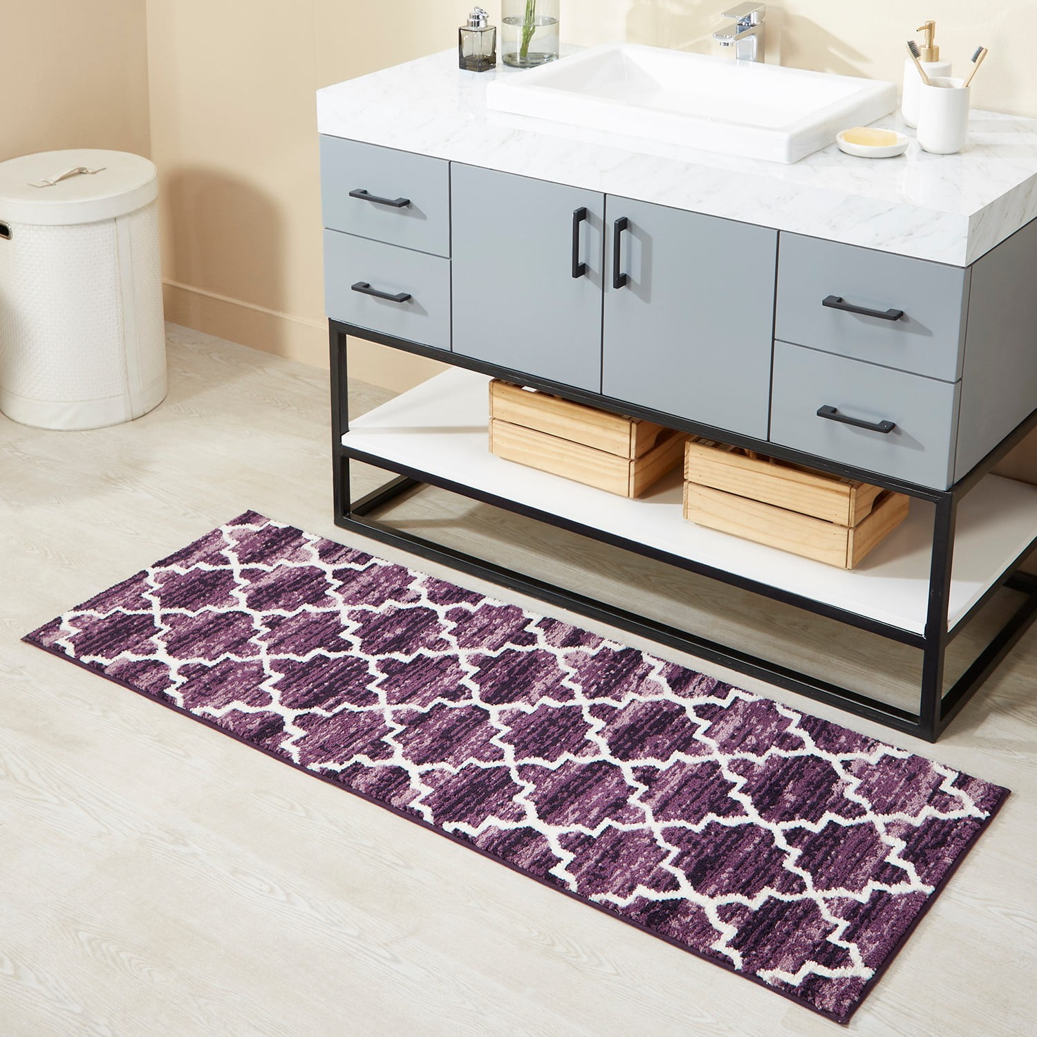 Better Trends Savio Collection Micro Polyester 20" x 60" Runner Bath ...