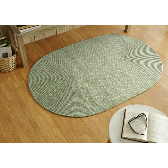 Better Trends Sunsplash 100% Polypropylene 20" x 30" Braided Rug, Indoor Use, for Adult - Lime