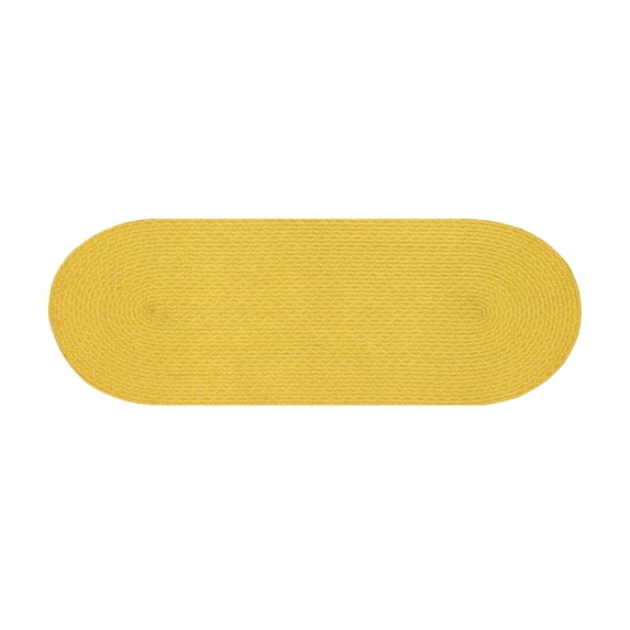Better Trends Sunsplash Braid Collection is Durable & Stain Resistant Reversible Indoor/Outdoor Area Utility Rug 100% Polypropylene in Vibrant Colors, 24" x 60", Runner, Yellow