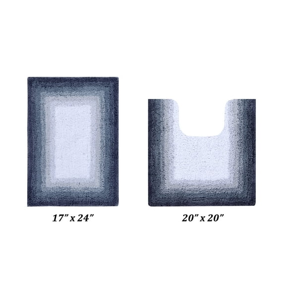 Better Trends 2 Piece Bathroom Rug Set, 100% Cotton, Extra Soft Tufted Bath Mat, Water Absorbent & Non Slip Bath Rug, (Gray) Torrent Collection