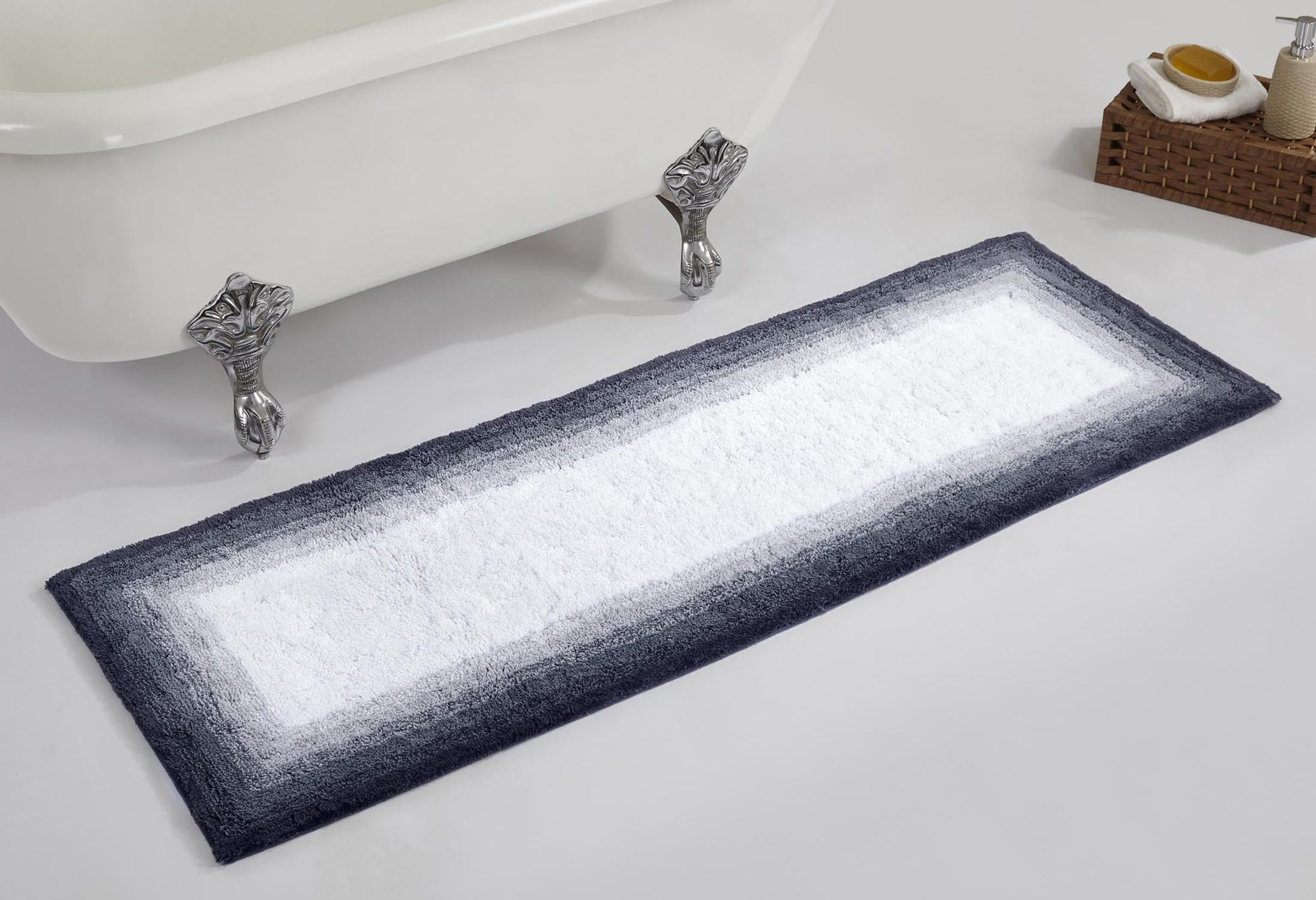 Better Trends Torrent 100 Cotton 20" x 60" Bath Rug Gray