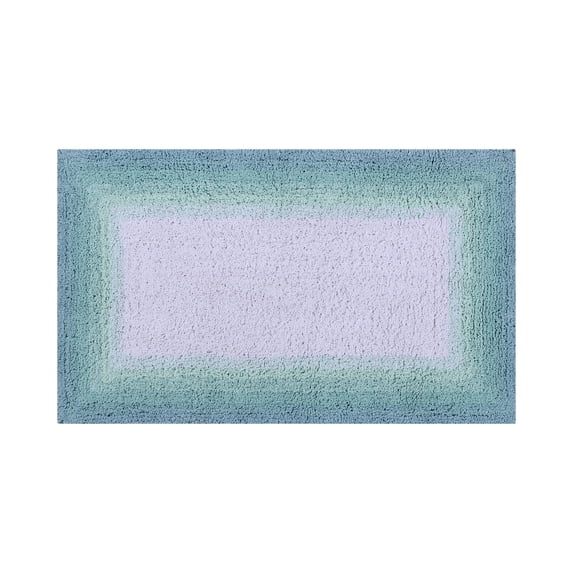 Better Trends 24" x 40" Bathroom Rug 100% Cotton Bath Rug Water Absorbent & Non Slip Bath Mat (Turquoise) Torrent Collection