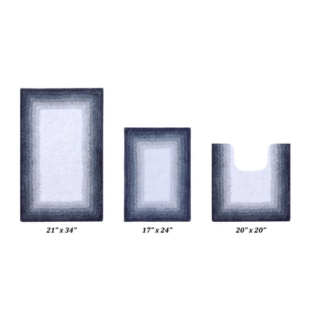 Better Trends 3 Piece Bathroom Rug Set, 100% Cotton, Extra Soft Tufted Bath Mat, Water Absorbent & Non Slip Bath Rug, (Gray) Torrent Collection