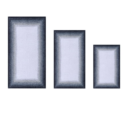 Better Trends 3 Piece Bathroom Rug Set, 100% Cotton, Extra Soft Tufted Bath Mat, Water Absorbent & Non Slip Bath Rug, (Gray) Torrent Collection