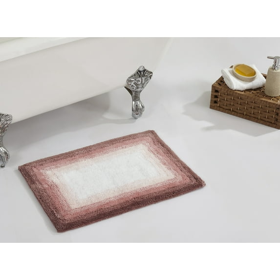 Better Trends 21" x 34" Bathroom Rug 100% Cotton Bath Rug Water Absorbent & Non Slip Bath Mat (Rose) Torrent Collection