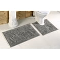 thumbnail image 1 of Better Trends Trier 2 Piece Poly-Cotton Tufted Bath Rug with Non-Slip Backing - Gray, 1 of 3