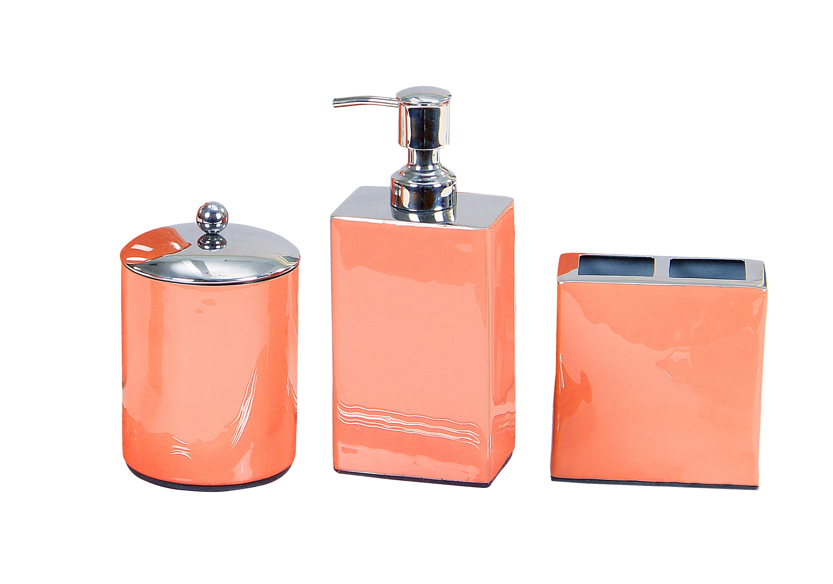 3PC Bathroom Accessories Set Orange - Room Essentials