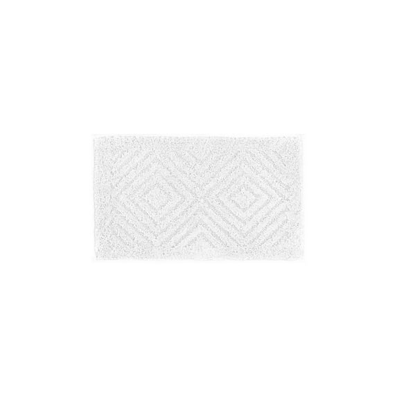 Better Trends Trier Collection 25% Cotton & 75% Polyester 24" x 40" Rectangle Bath Rug in White