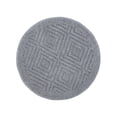 thumbnail image 1 of Better Trends Round Bath Mat, 30" Diameter, 100% Cotton Water Absorbent, Ideal for Half Baths and Powder Rooms, Machine Washable Trier Collection (Silver), 1 of 4