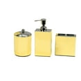 thumbnail image 1 of Better Trends Trier Stainless Steel 3 Piece Bath Accessories Set, for Adult - Yellow, 1 of 4