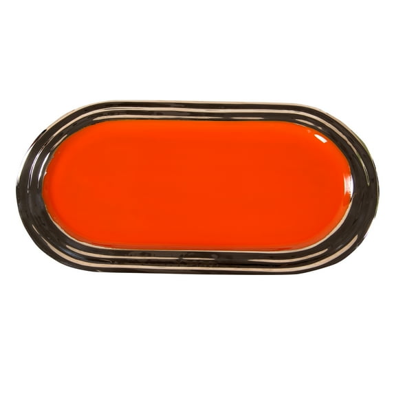 Better Trends 7-Piece Stainless Steel, Trier Bath Accessories Set, Orange