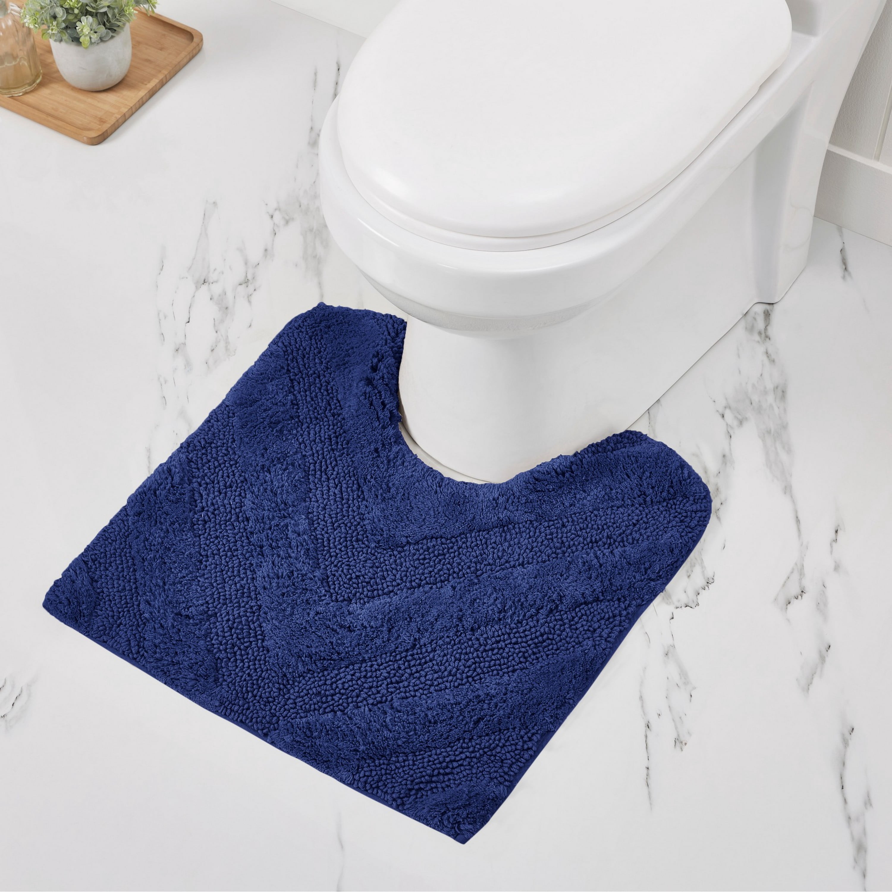 Better Trends U-Shape Toilet Rug 100% Cotton, Non-Slip Rug, Water ...
