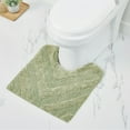 thumbnail image 1 of Better Trends U-Shape Toilet Rug 100% Cotton, Non-Slip Rug, Water Absorbent, Washable, (20" x 20") Contour Bath Rug Sage - Hugo Collection, 1 of 4