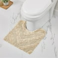 thumbnail image 1 of Better Trends U-Shape Toilet Rug 100% Cotton, Non-Slip Rug, Water Absorbent, Washable, (20" x 20") Contour Bath Rug Sand - Hugo Collection, 1 of 4