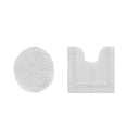 thumbnail image 1 of Better Trends U-Shape Toilet Rug 100% Cotton Water Absorbent, Reversible Machine Washable Lid Cover, Bathroom Floor Decor, 18"x20"|20"x20" 2 Piece Set White Lux Collection, 1 of 4