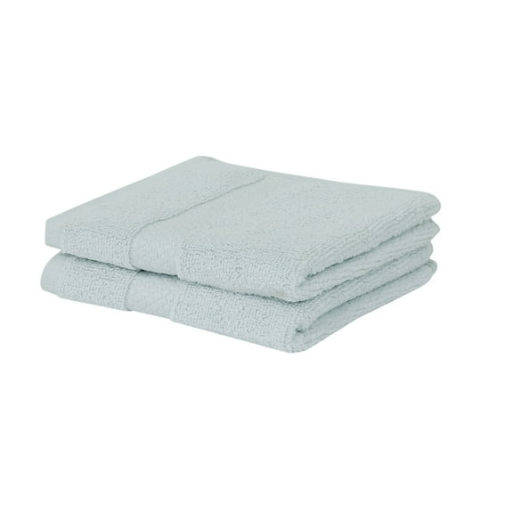 Better Trends Washcloths For Body And Face, 100% Cotton, Soft, Absorbent, Zero Twist Cotton Baby Wash Cloth, Shower, Travel, Blue Small Towel, 12"X12", 2 Pack