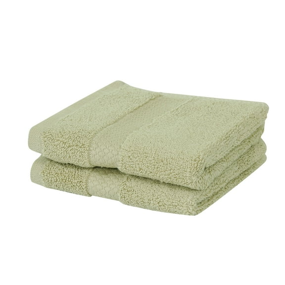Better Trends Washcloths For Body And Face, 100% Cotton, Soft, Absorbent, Zero Twist Cotton Baby Wash Cloth, Shower, Travel, Sage Small Towel, 12"X12", 2 Pack