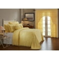 thumbnail image 1 of Better Trends Chenille Bedspread For King Size Bed 100% Cotton Lightweight Bedspread for all Season 120" x 110" Wedding Ring Collection - Yellow, 1 of 4