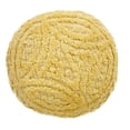 thumbnail image 1 of Better Trends Wedding Ring Round Pillow in Loop Design, 100% Cotton, Yellow, 1 of 4