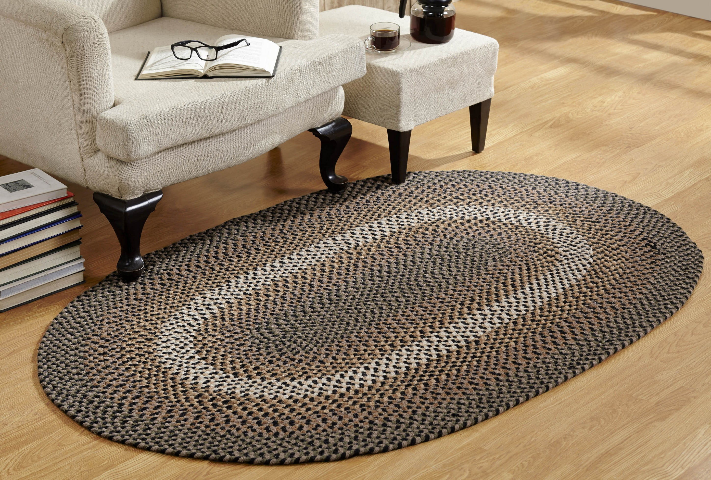 Better Trends Woodbridge 100% Wool 20 x 30 Braided Rug, Indoor