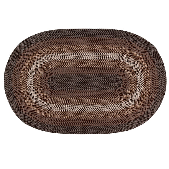 Better Trends Oval Braided Rug 27"x 48" 100% Wool Mat for Indoor Use, Area Rug for Bedroom Woodbridge Collection - (Gray)