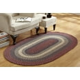 thumbnail image 1 of Better Trends Oval Braided Rug 5.5' x 8.5' 100% Wool Mat for Indoor Use, Area Rug for Bedroom Woodbridge Oval Collection - (Cranberry), 1 of 6