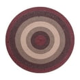 thumbnail image 1 of Better Trends Round Braided Rug 72" 100% Wool Mat for Indoor Use, Area Rug for Bedroom Woodbridge Collection - (Cranberry), 1 of 4