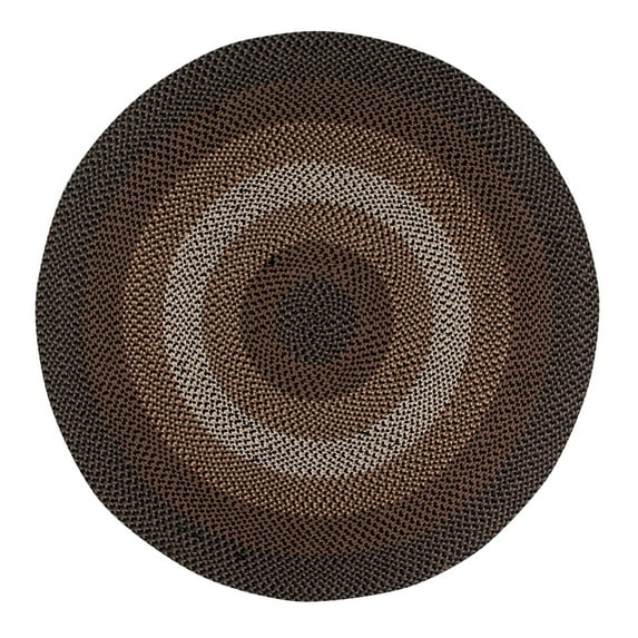 Better Trends Round Braided Rug 72" 100% Wool Mat for Indoor Use, Area Rug for Bedroom Woodbridge Collection - (Gray)