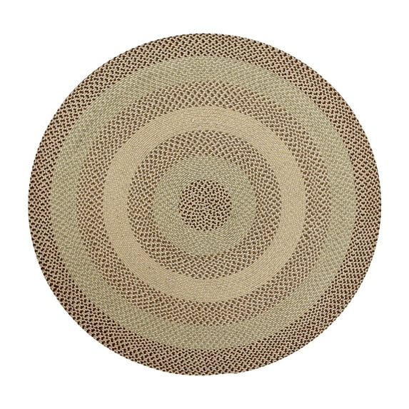 Better Trends Round Braided Rug 72" 100% Wool Mat for Indoor Use, Area Rug for Bedroom Woodbridge Collection - (Ivory)