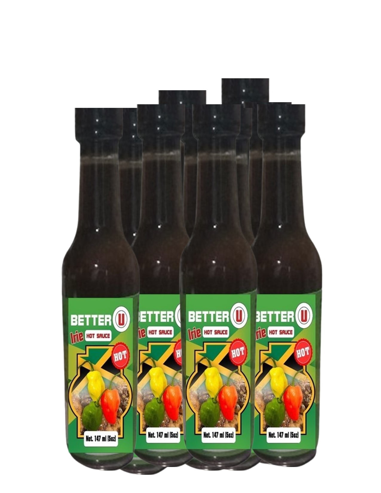 Better U Irie Hot Sauce, Dairy-Free, Low Sodium, 12 Pack, 5 Oz