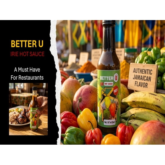 Better U Irie Hot Sauce, Dairy-Free, Low Sodium, 12 Pack, 5 Oz