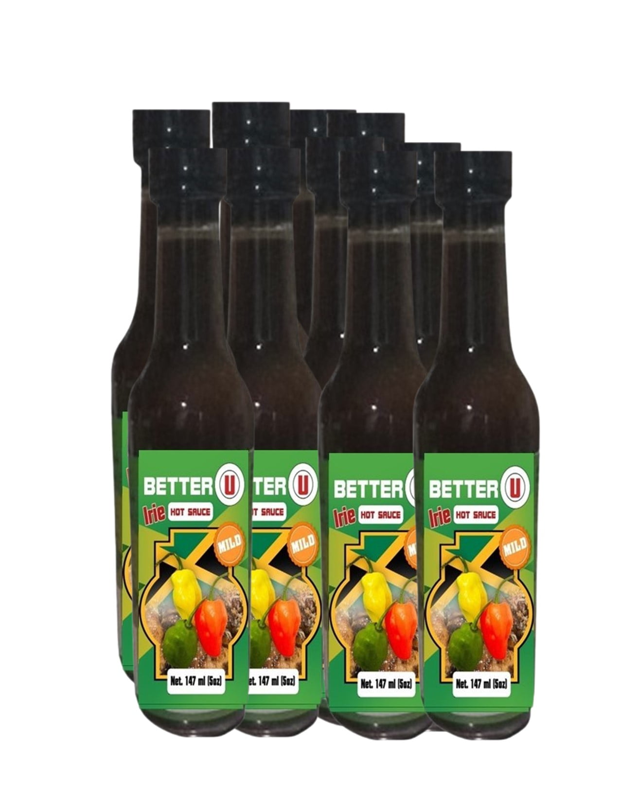 Better U Irie Hot Sauce Mild 12 Pack, 5 Ounce