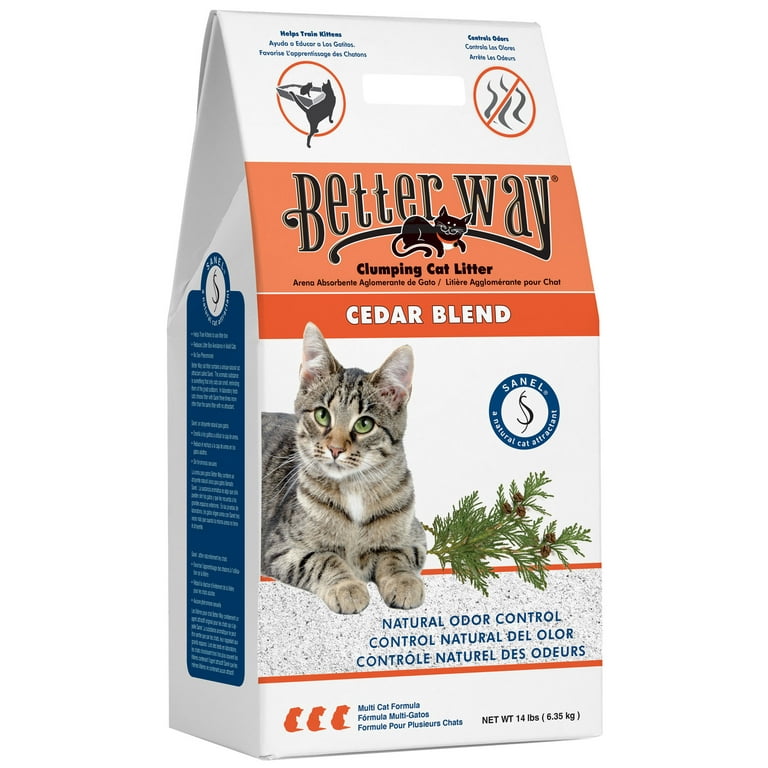Cedar shavings top cat litter