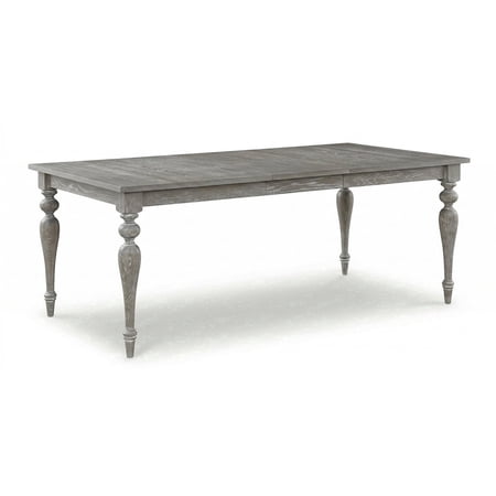 Better Wood & Home Sawyer 64" Solid Wood Farmhouse Dining Table for 4-6, Rectangular Weathered Natural Kitchen Table