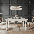thumbnail image 1 of Better Wood & Home Sawyer 61” Farmhouse Dining Table, Solid Wood, Creamy White Oak, 1 of 12