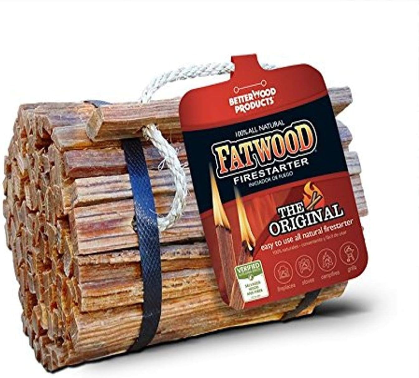 Better Wood Products 9904 Fatwood Firestarter Round Bundle, 4Pounds
