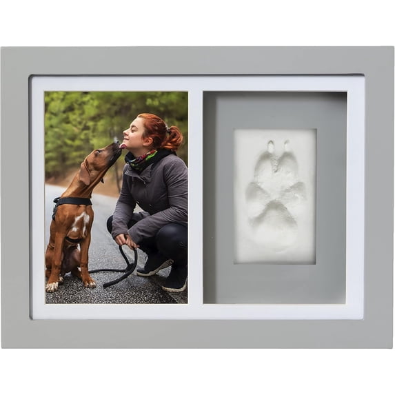 Better World Pets Pet Memorial Frame with Clay Paw Print Kit - Holds ...