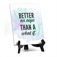 thumbnail image 1 of Better an OOPs Than A What If Table or Counter Sign with Easel Stand, 6" x 8", 1 of 4