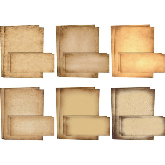 Better office Products Antique Stationery Kits, Assorted Designs, 100 Piece