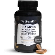 BetterAlt Sea Moss Capsules with Ashwagandha, Black Seed Oil & Black Pepper   120ct